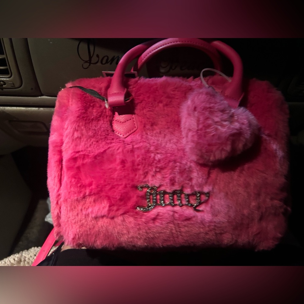 Juicy fluffy hot pink purse